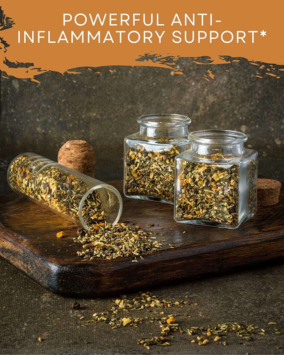 Anti-Inflammatory Tea, Loose Leaf, USDA Organic, Kosher, Herbal & Caffeine-Free - 4 oz (114g)