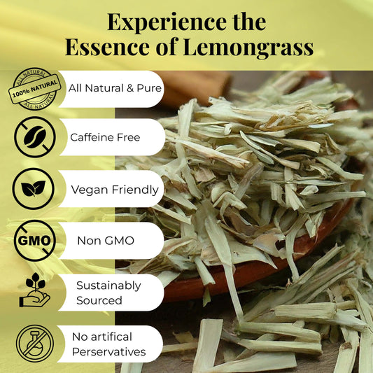 Akshit Dried Lemongrass Leaves | Dried  Lemongrass Tea | Loose Leaf Tea | Te De Limon | Lemon Grass Leaves| 2.6 oz I limón  césped I Citronnelle Bio Akshit