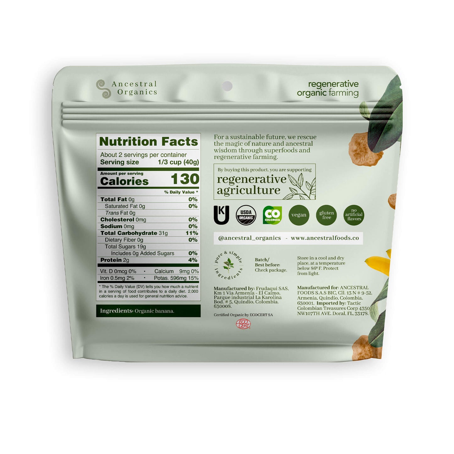 Organic Dried Banana Bites