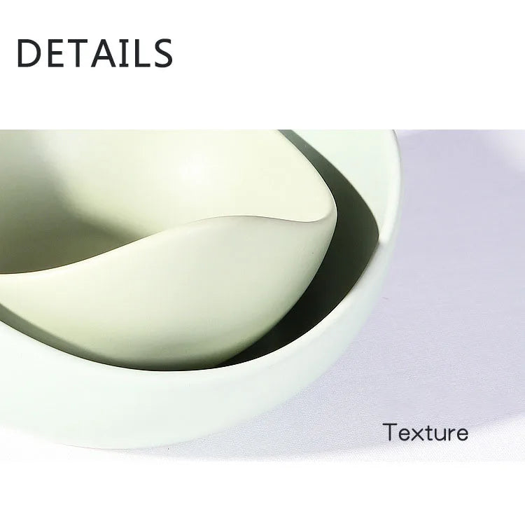 Lotus Ceramic Bowl Dishes Plates Sets Decor Creative Fruit Salad Plate Dinner Plate Organizer Flower Shape Container Storage