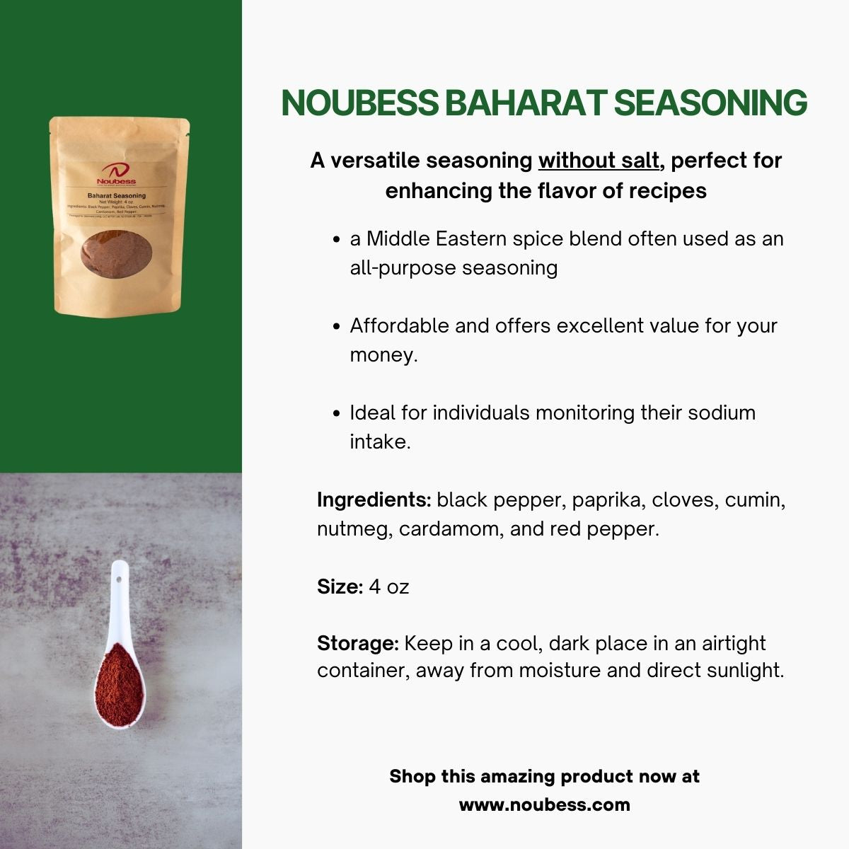 Baharat Seasoning – Middle Eastern Spice Blend | 4 oz