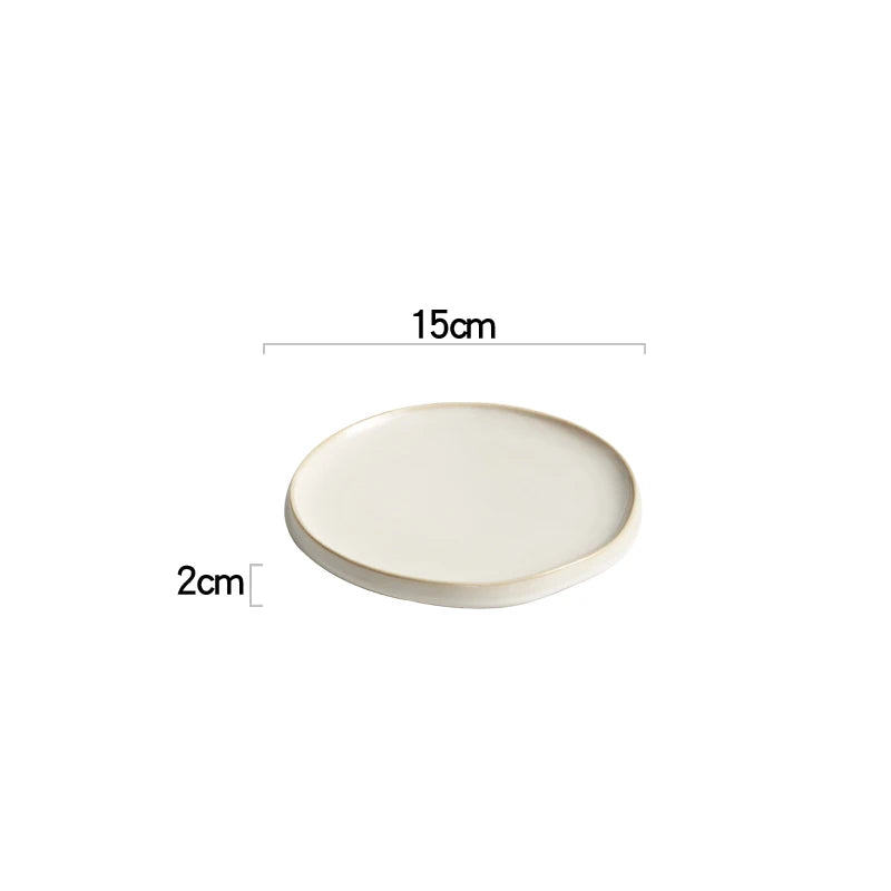Simple Ceramic Dinner Plates Round