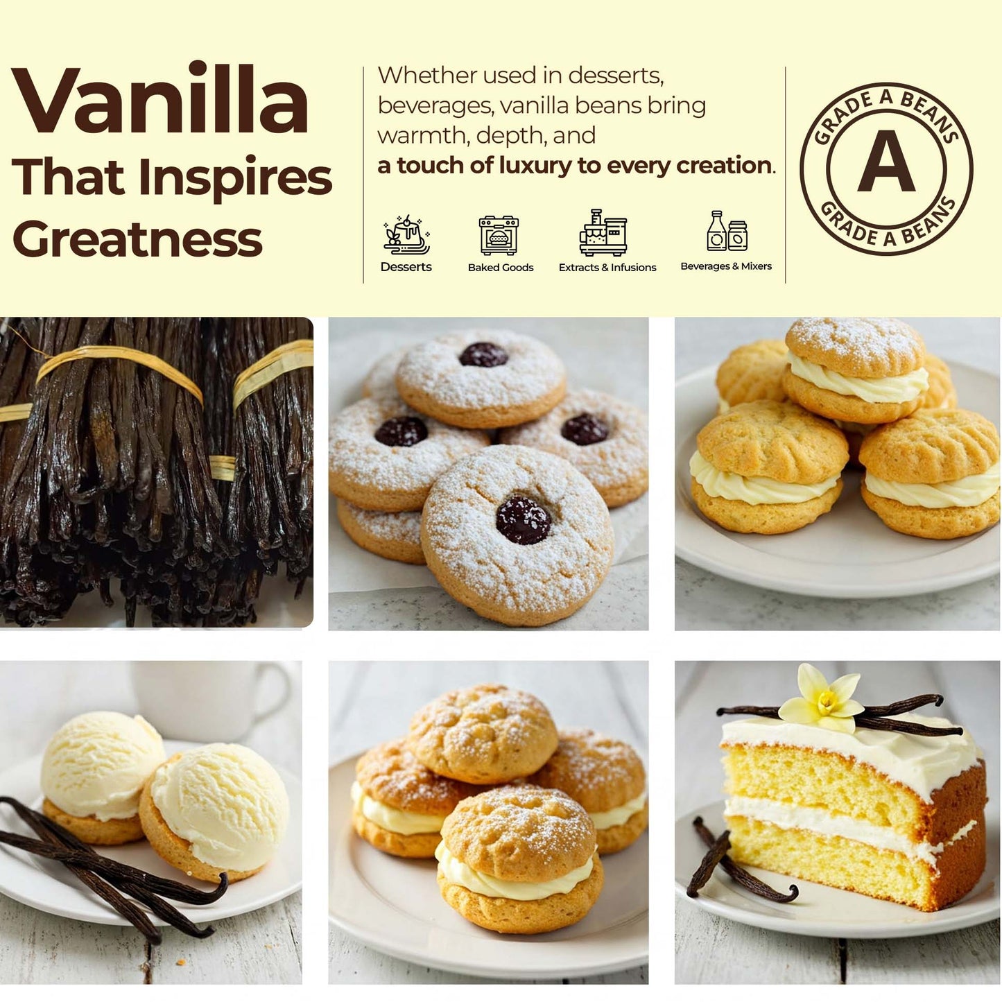 SPECIAL !! Premium Wholesale Bulk Ugandan Vanilla Beans Grade-A Superior Quality for Exquisite Culinary Creations