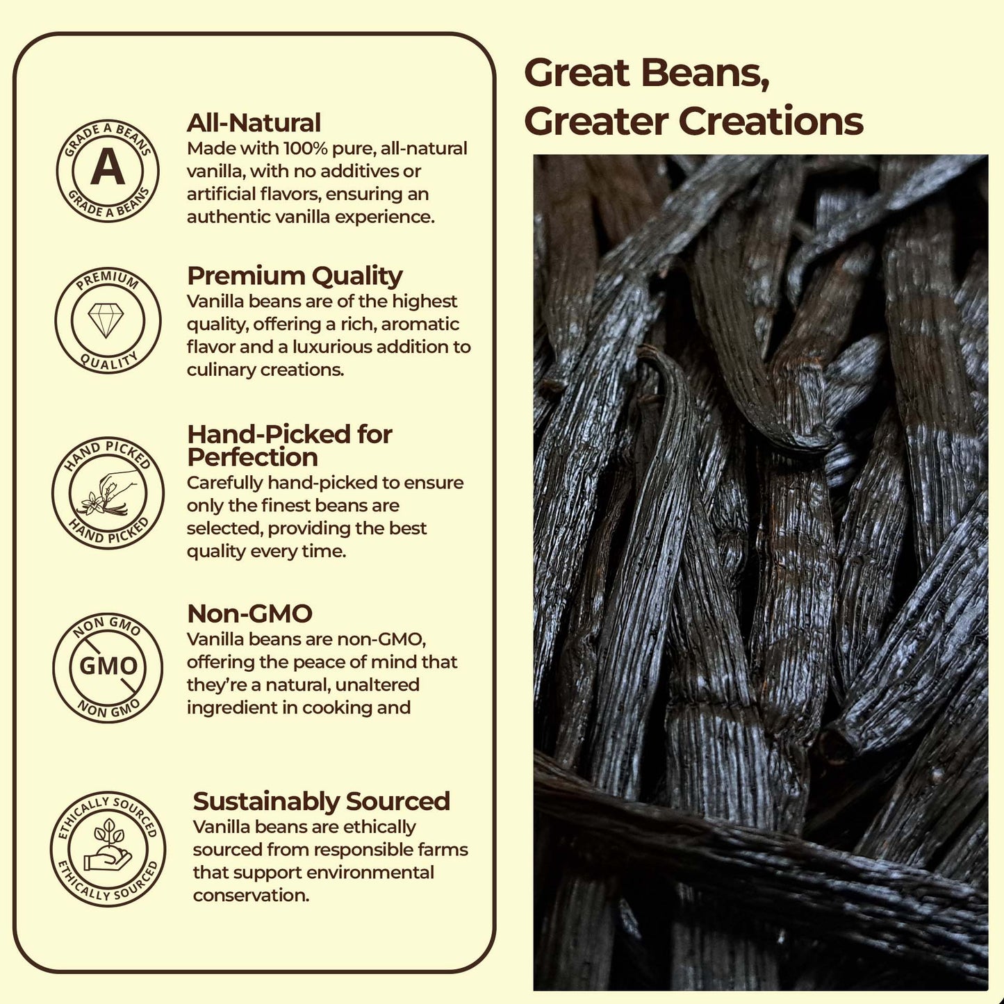 Buy Bulk Vanilla Beans for Baking, Extracts & More – Grade A (1 lb Pack)