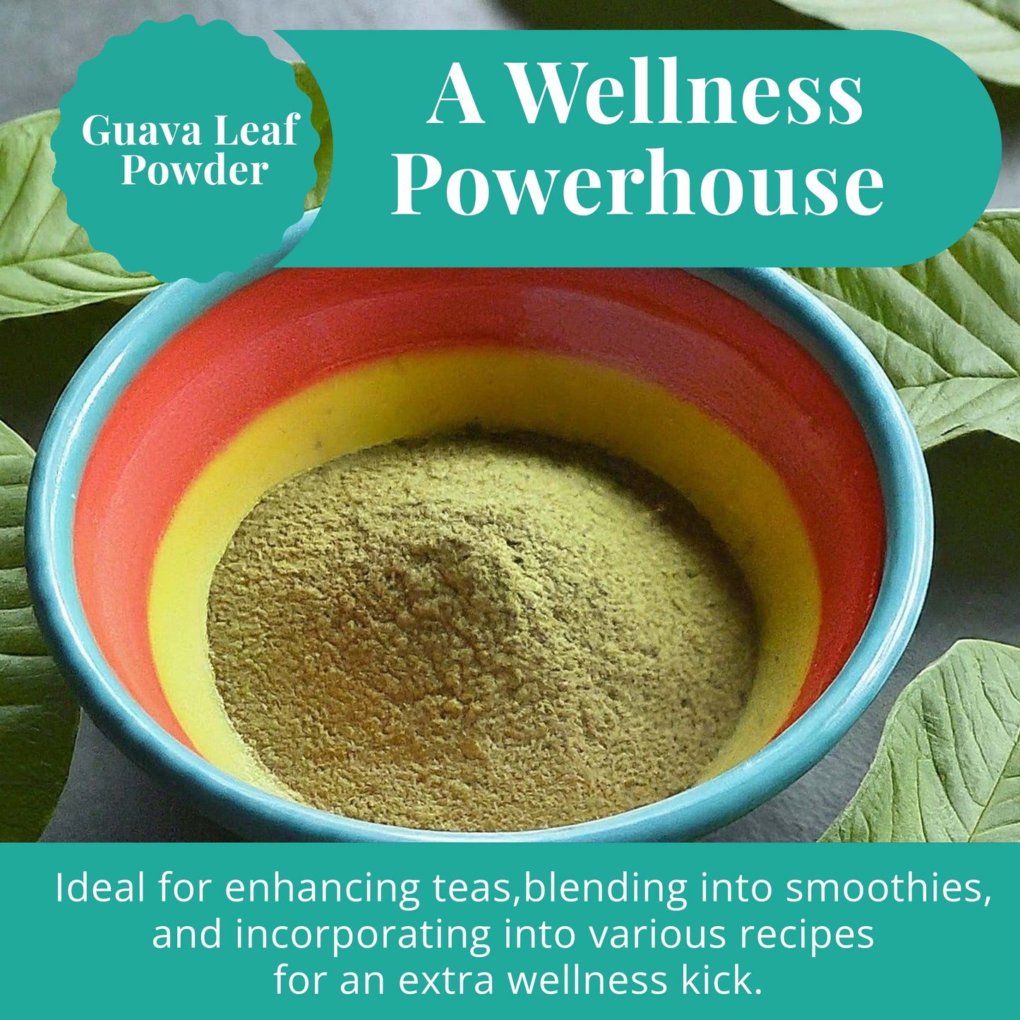 Akshit 2.5 oz Dried Guava Leaves ( Hojas De Guayaba ) | Loose Leaf Herbal Tea, 100% Natural, Non-GMO, Vegan, Gluten-Free | Support Digestive Health