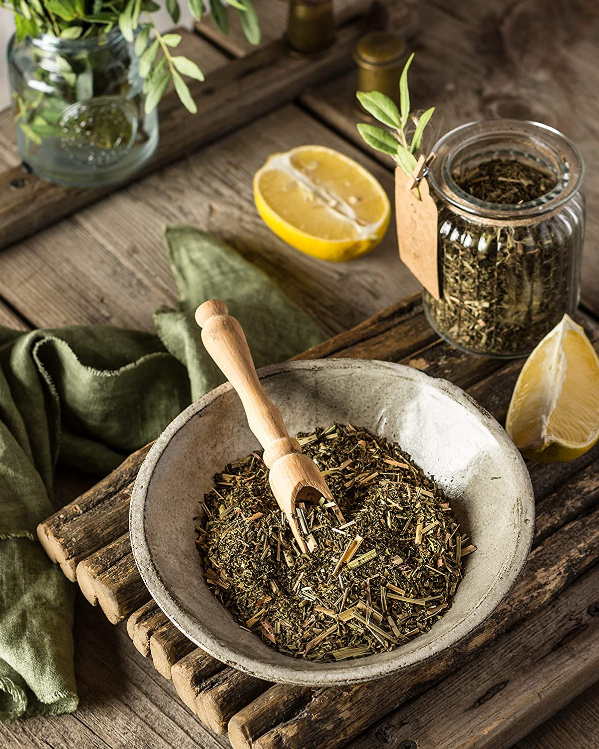 Gardenika Lemon Spearmint Tea, Loose Leaf, USDA Organic, Kosher, Caffeine Free – 4 Oz (113g)