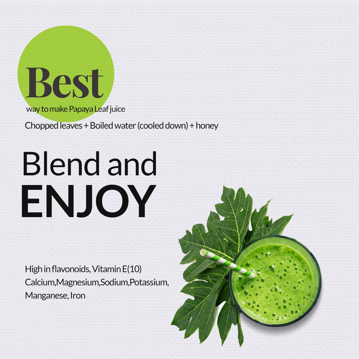 Akshit Papaya Leaves, Hojas de papaya, 2.6oz, Dried From Green Papaya Leaf, Herbal Tea, Non GMO, Caffeine free, Sugar free, Rich In Vitamins.