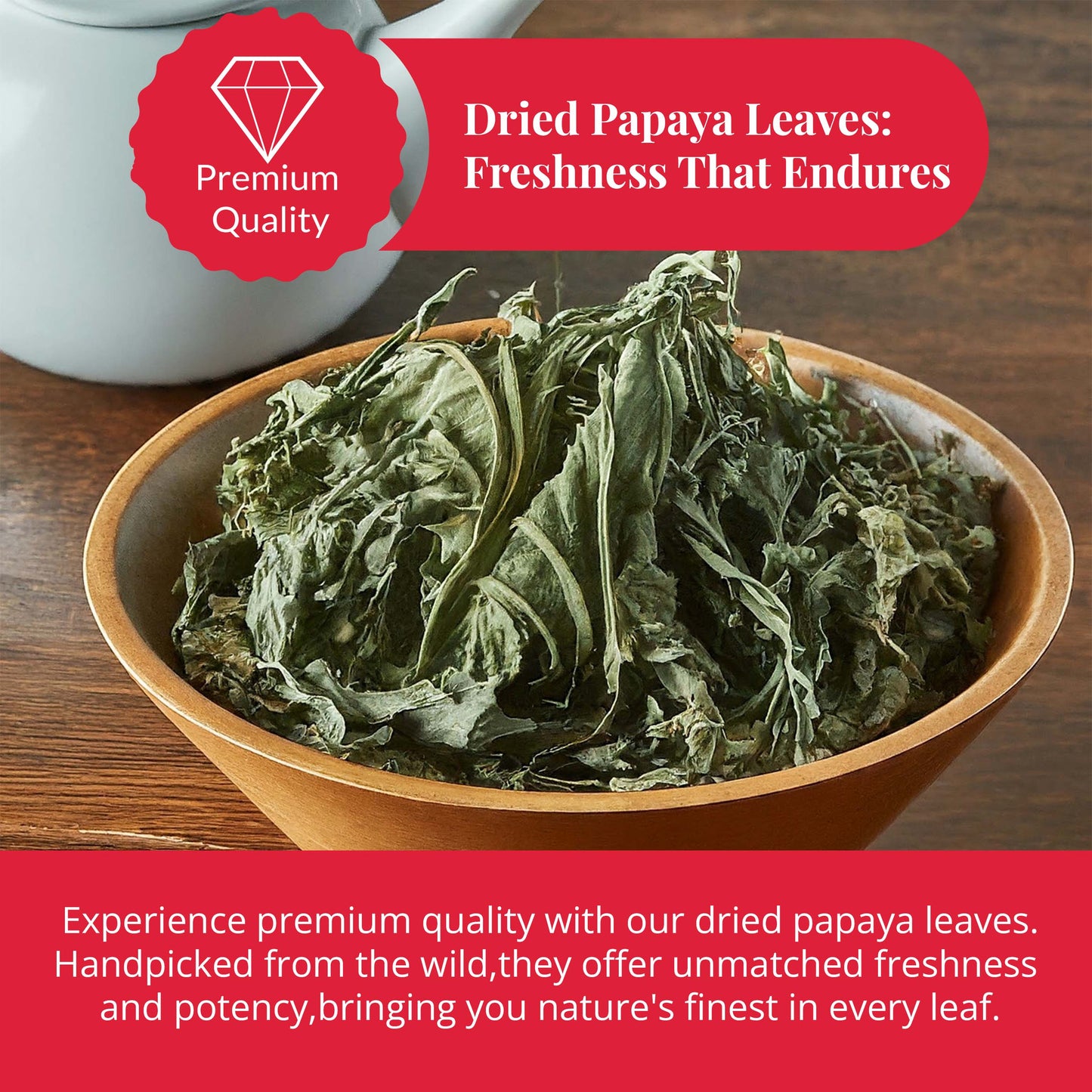 Akshit Papaya Leaves, Hojas de papaya, 2.6oz, Dried From Green Papaya Leaf, Herbal Tea, Non GMO, Caffeine free, Sugar free, Rich In Vitamins.