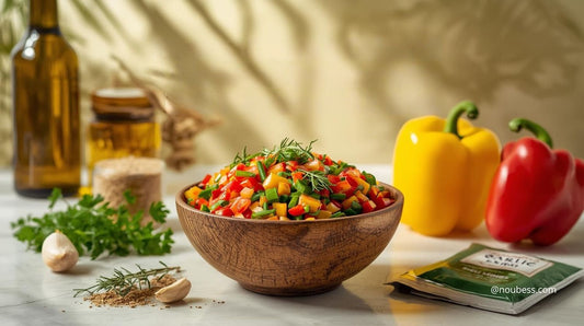 How to Create a Colorful Seasoning Mix with Bell Peppers and Herbs