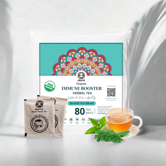80 Immune Boost Tea Bags | Herbal Tea with Moringa, Peppermint & Holy Basil | Caffeine-Free