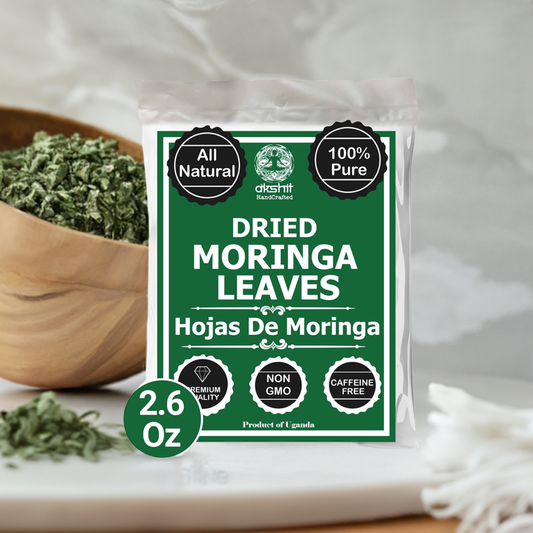Akshit Moringa (Oleifera) Tea Leaves – Herbal Tea, 100% Natural Moringa Leaves, Boosts Energy & Immunity - 2.6 oz