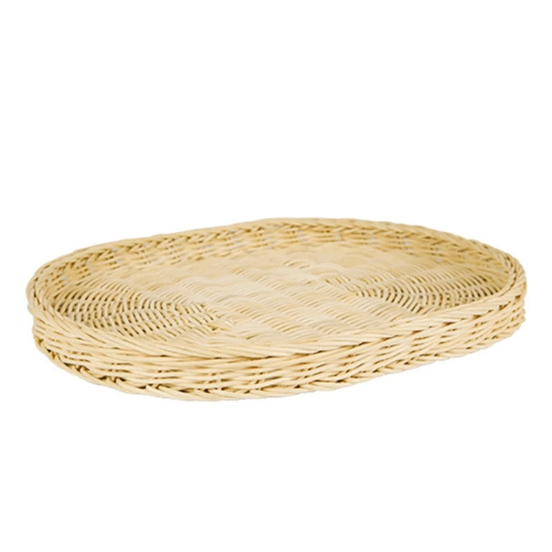 Handmade Rattan Bread Basket with Lid - Eco-Friendly Food Storage