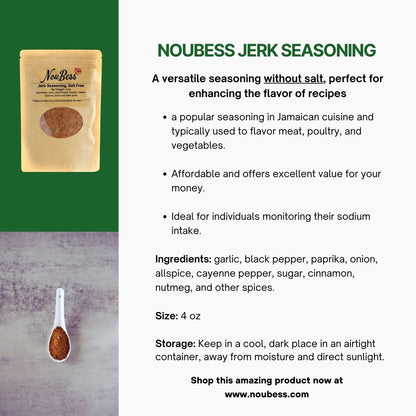 Jerk Seasoning, Salt-Free, 4 oz bag