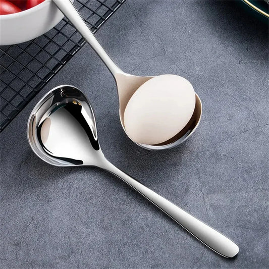 1pc 304 Stainless Steel Spoon Soup Spoon Rice Spoon LongHandle Tableware Set Kitchen Utensils