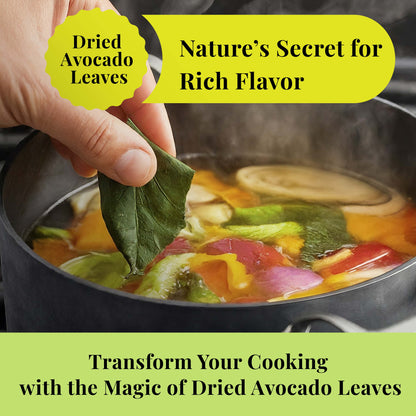 Dried Avocado Leaves, (Hojas De Aguacate) - 2.6oz (75gm). Makes 28 cups