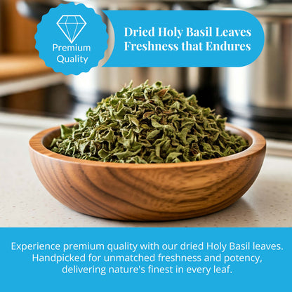 Akshit Dried Tulsi / Holy Basil Leaves | Tulsi Tea | Holy Basil Tea-2.6oz