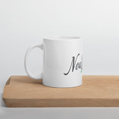 White glossy mug