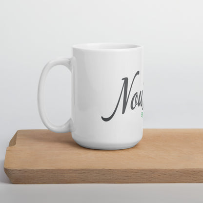 White glossy mug